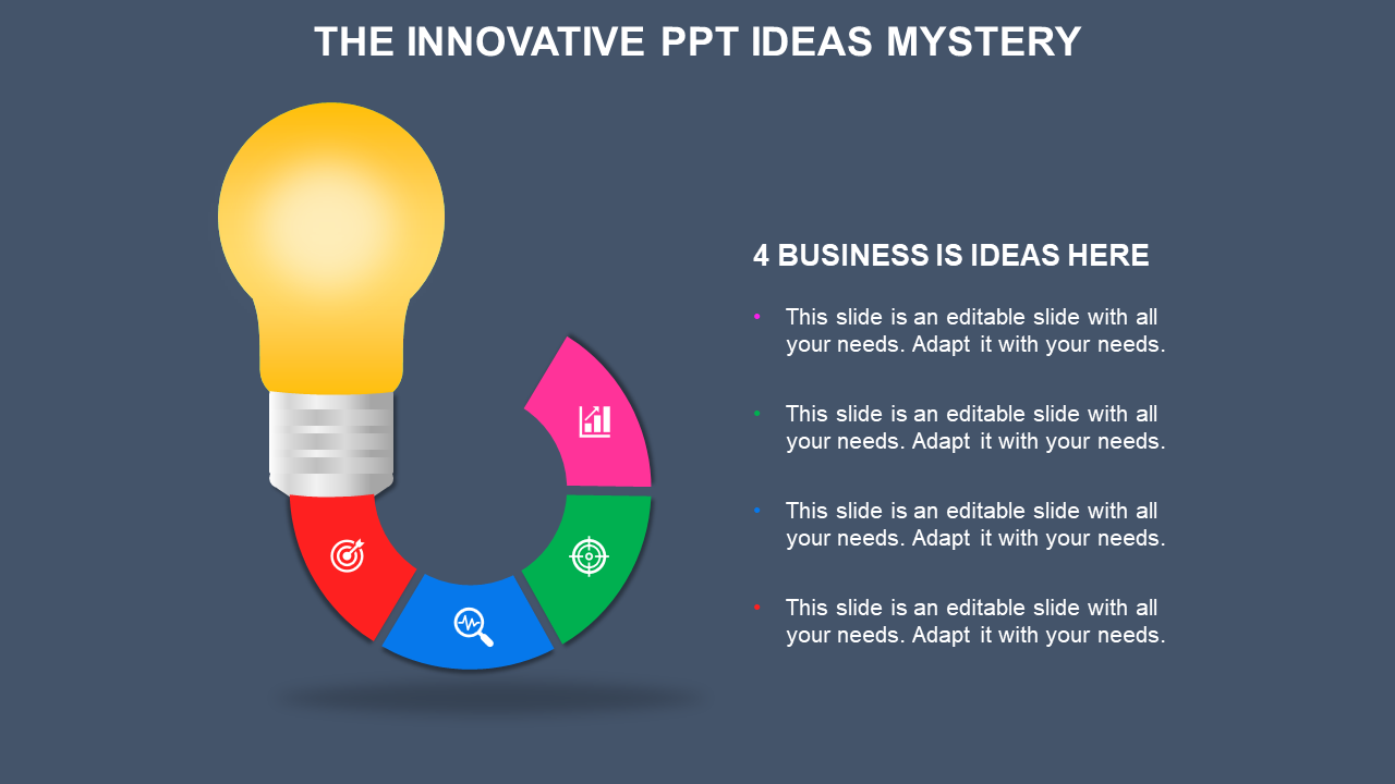 Innovative PPT Ideas Template and Google Slides Presentation